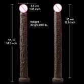 Extra-long silicone Dildos with anal plug